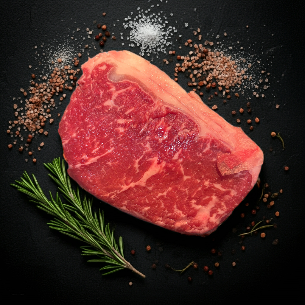 NEW YORK STRIP LOIN (BIFE DE CHORIZO) - CABAÑA LAS LILAS ANGUS CERTIFIED -  URUGUAY - Price $13.99 / LB