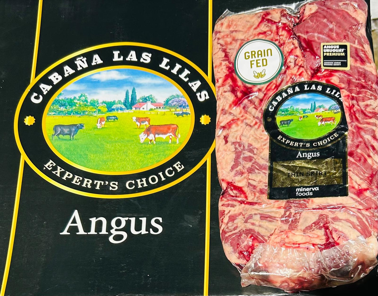 SKIRT STEAK THIN (ENTRAÑA FINA) - CABAÑA LAS LILAS BLACK ANGUS CERTIFIED - Price $15.99 / LB